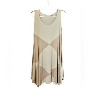 MARTINO MIDALI GEO PRINT SLEEVELESS MIDI DRESS SIZE L